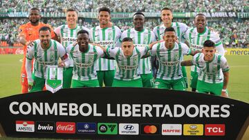 Players of Atletico Nacional pose for a picture ahead of the Copa Libertadores group stage football match between Colombia's Atletico Nacional and Brazil's Bahia at the Atanasio Girardot stadium in Medellin, Colombia, on May 14, 2025. (Photo by JAIME SALDARRIAGA / AFP) (Photo by JAIME SALDARRIAGA/AFP via Getty Images)